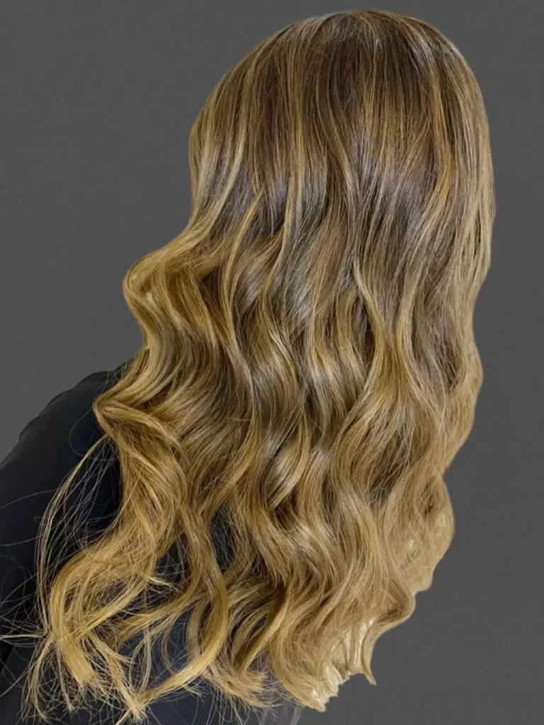 Caramel Ash Blonde Balayage Waves