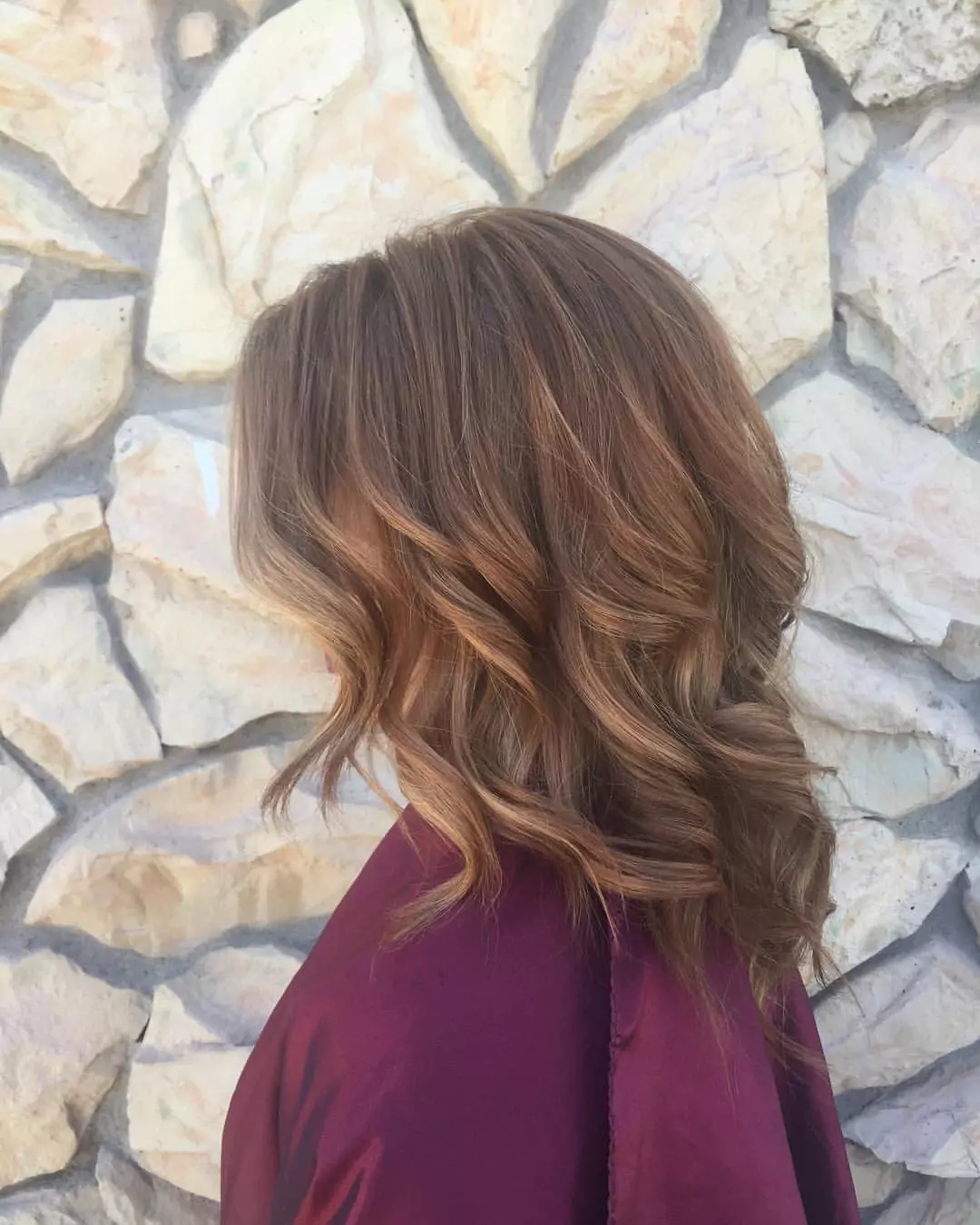 Caramel-Kissed Dark Strawberry Waves