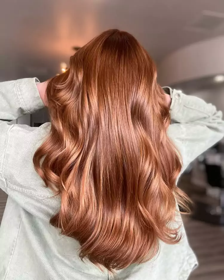 Cascading Copper Rose Waves