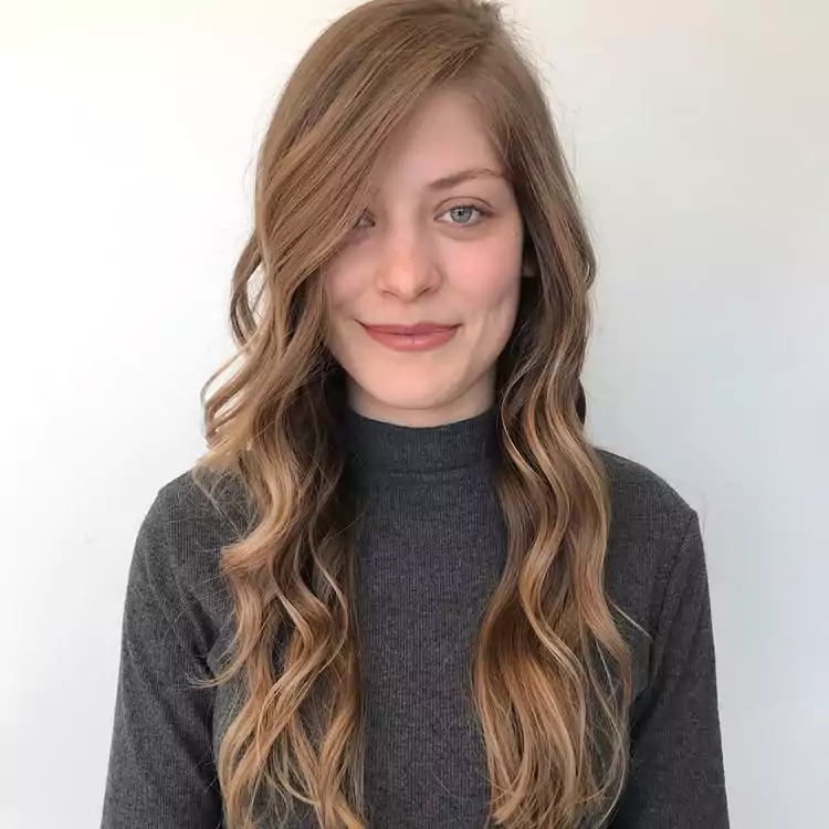 Dark Blonde Layered Waves