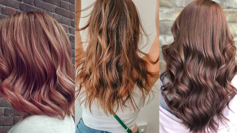 Dark strawberry blonde hair