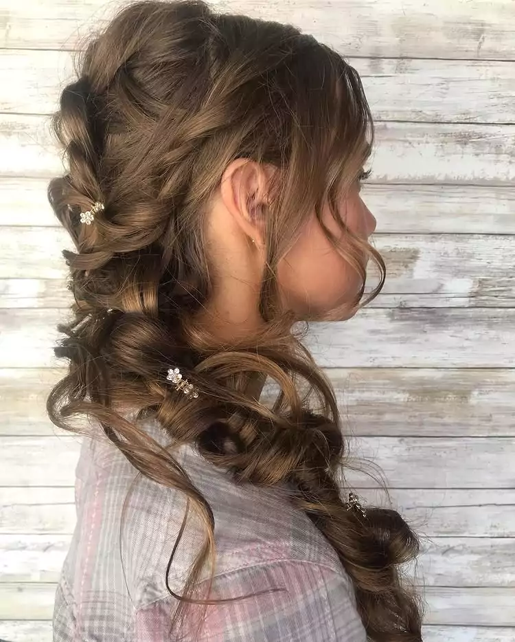 Elegant Braided Side-Swept Updo