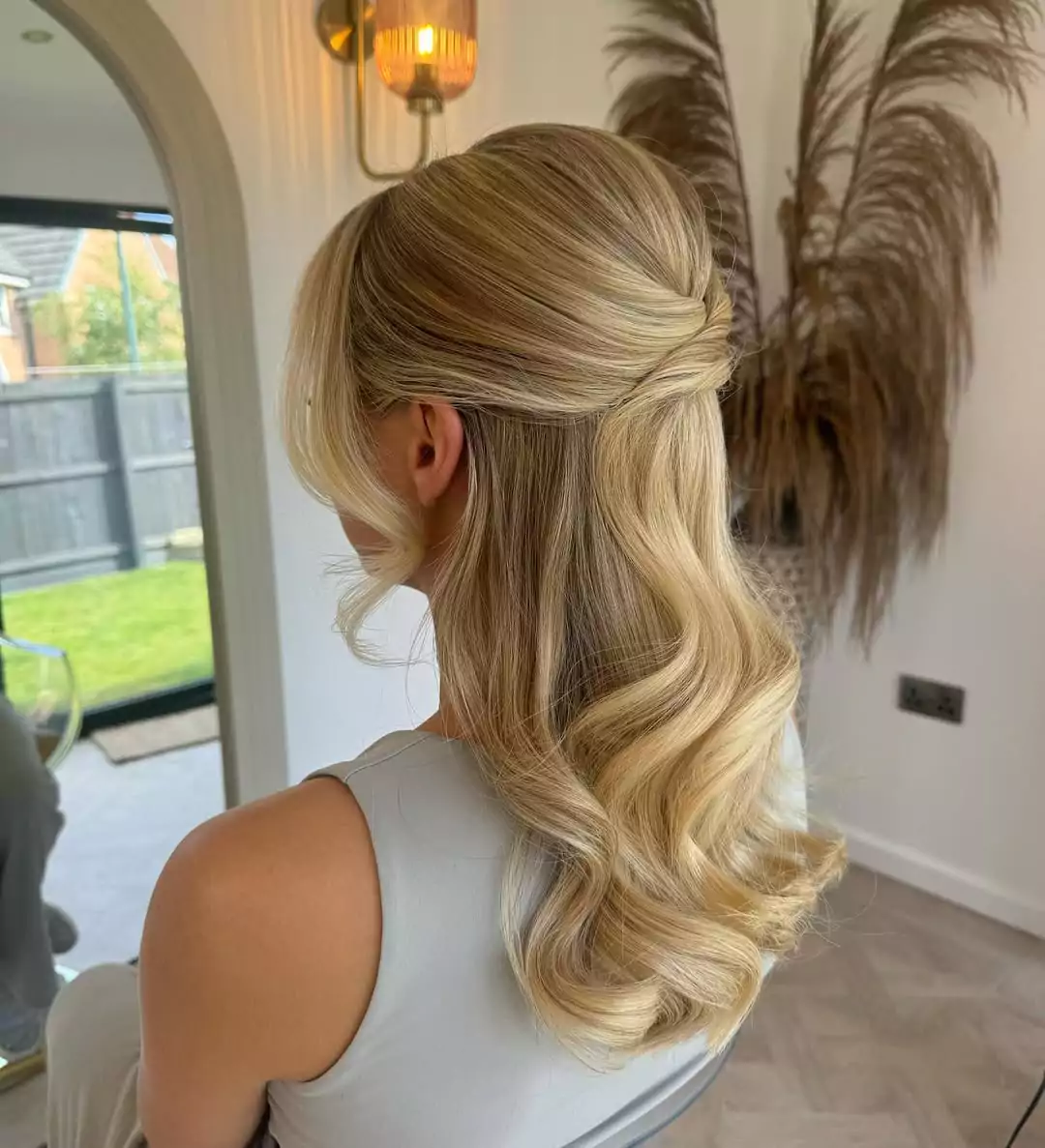 Elegant Half-Up Twisted Style