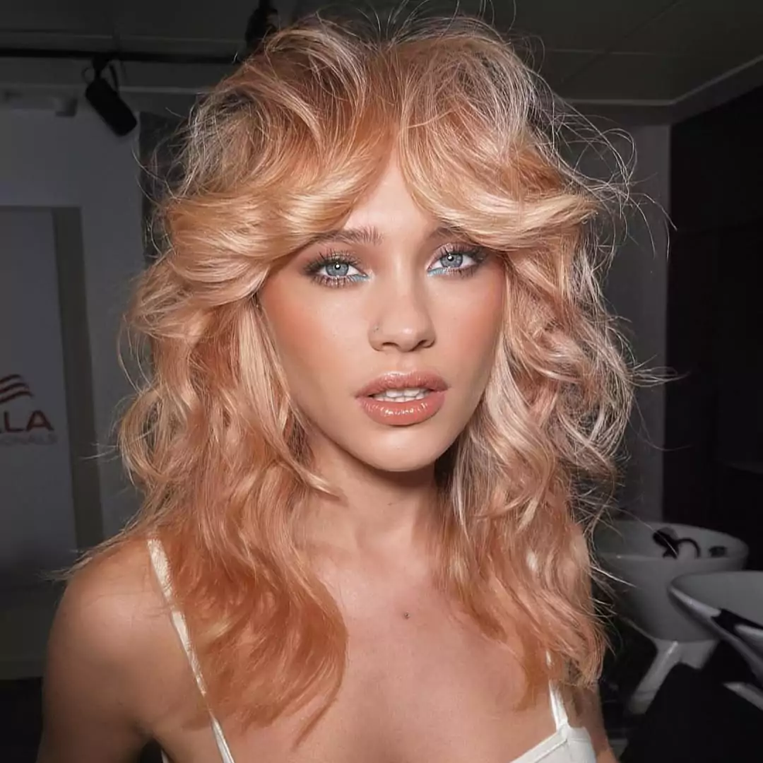 Feathered Blonde Shag