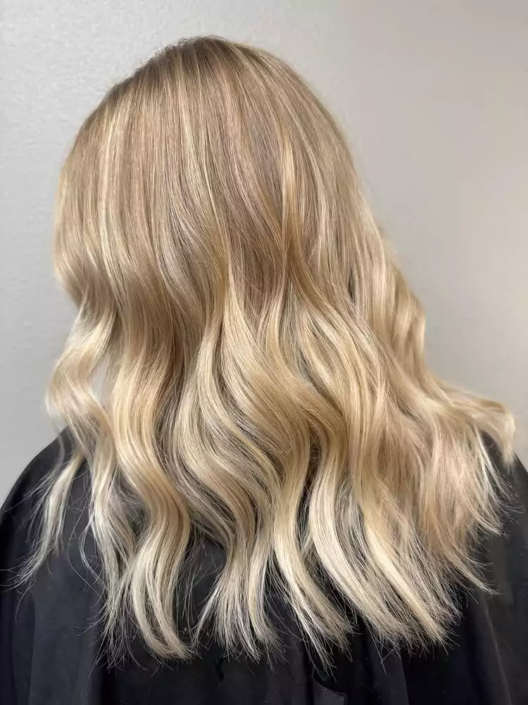 Honey Blonde Balayage Waves