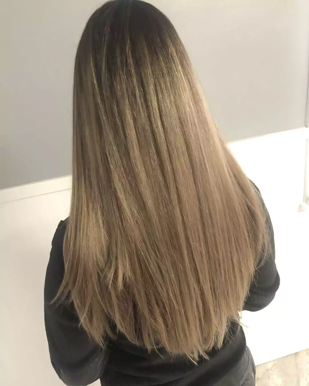 Layered Dark Blonde Balayage