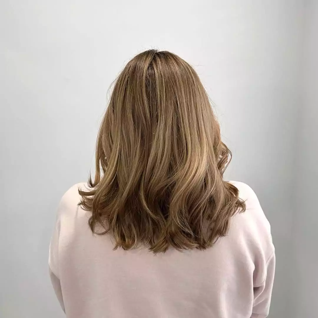 Layered Dark Blonde Lob