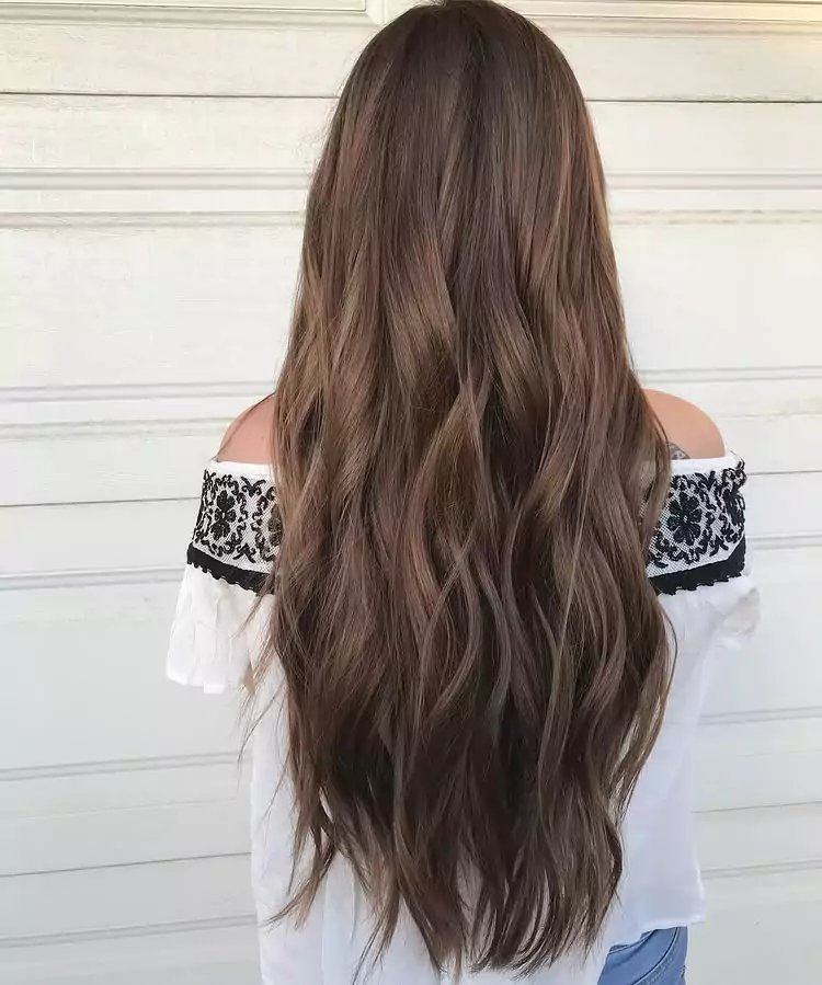 Long Layered Dark Strawberry Blonde Waves