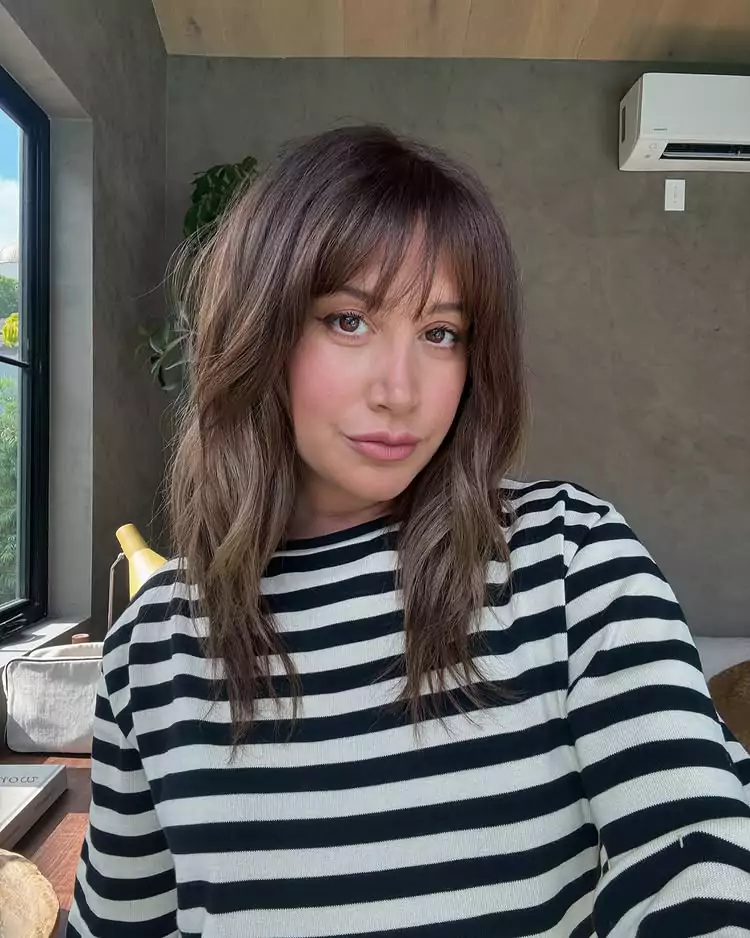 Medium Shag with Curtain Bangs