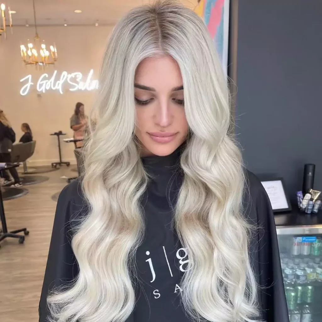 Platinum Blonde Cascading Waves