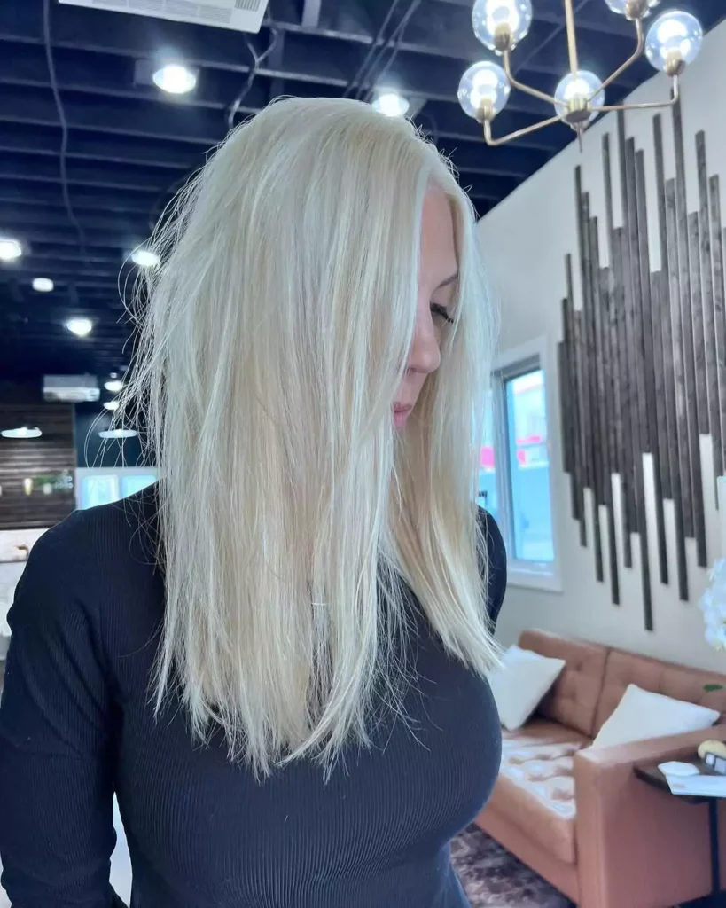Platinum Ice Blonde Lob