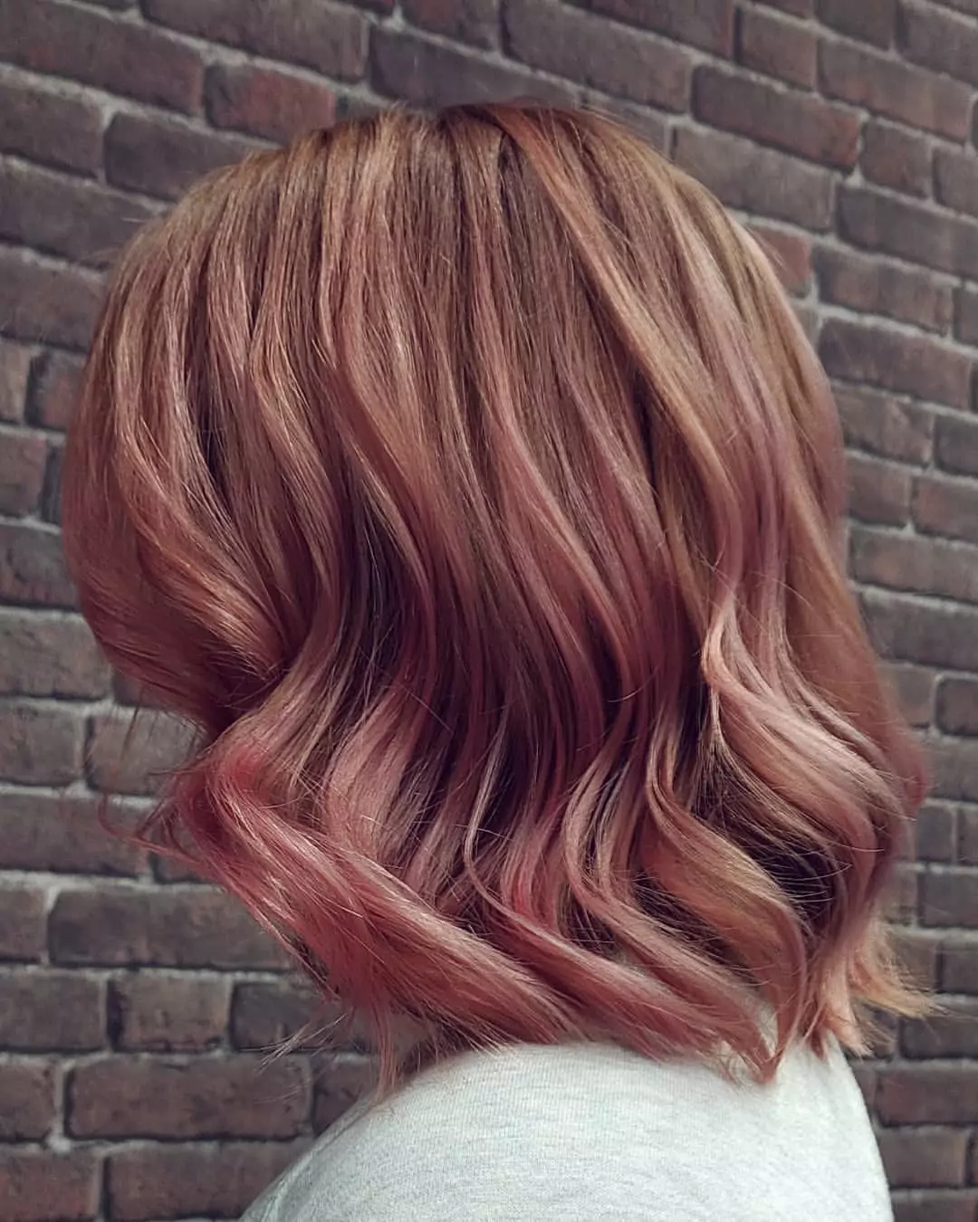 Rich Copper Strawberry Waves