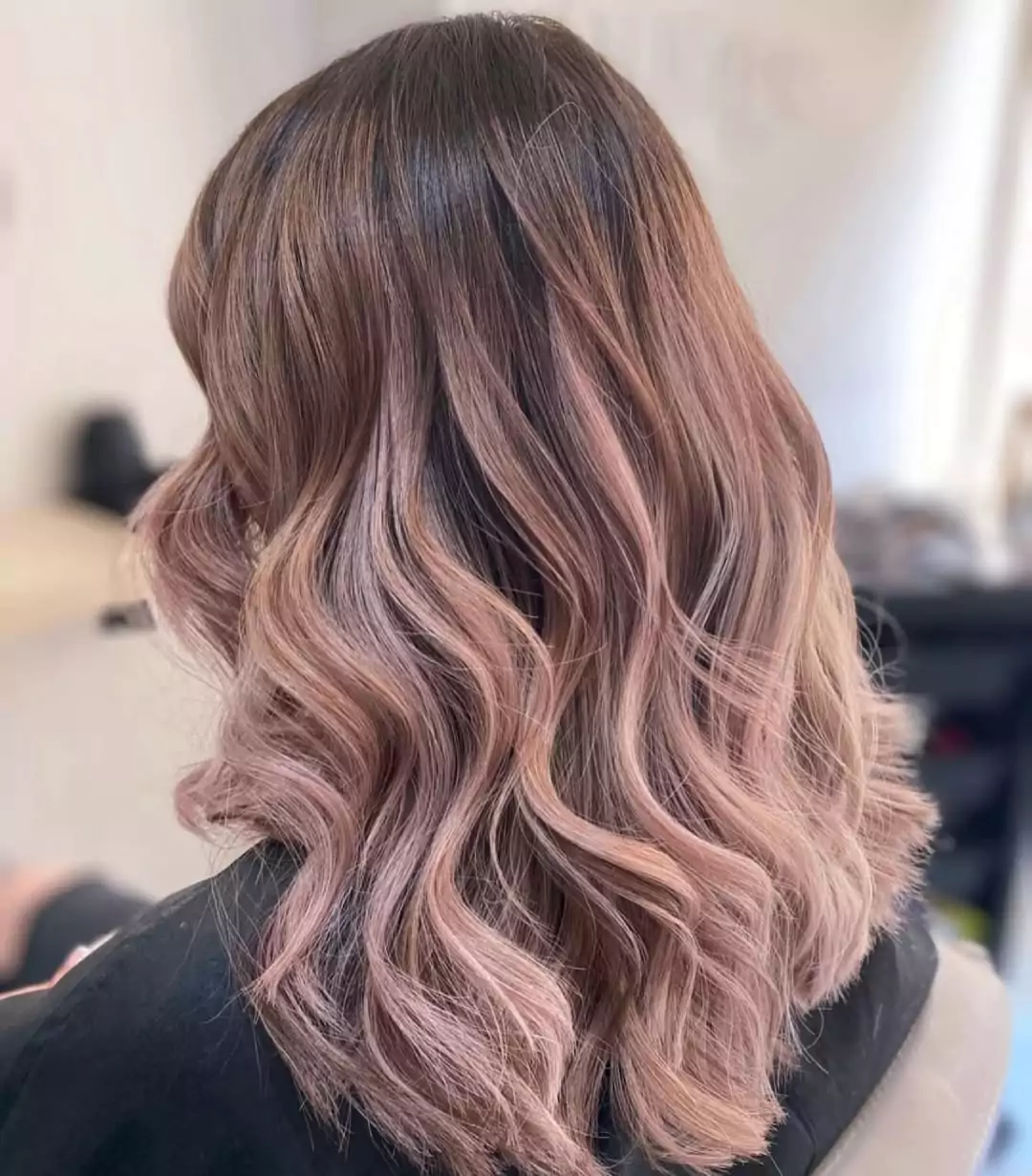 Rose Gold Ombré Curls