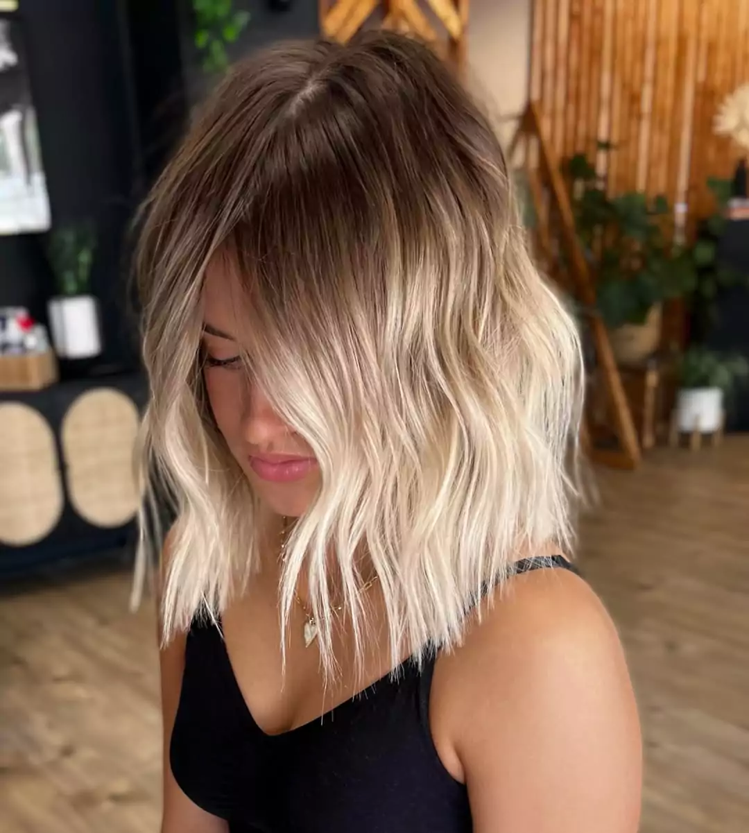 Shadow Root Platinum Bob