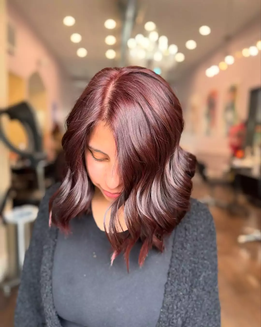 Short Cherry Wine Waves