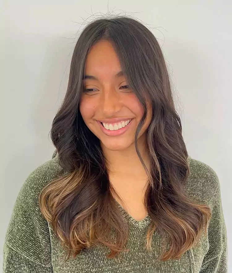 Textured Caramel Balayage Shag