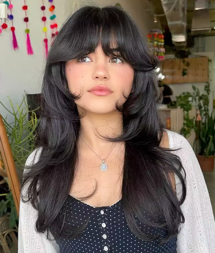 Voluminous Shag with Full Bangs
