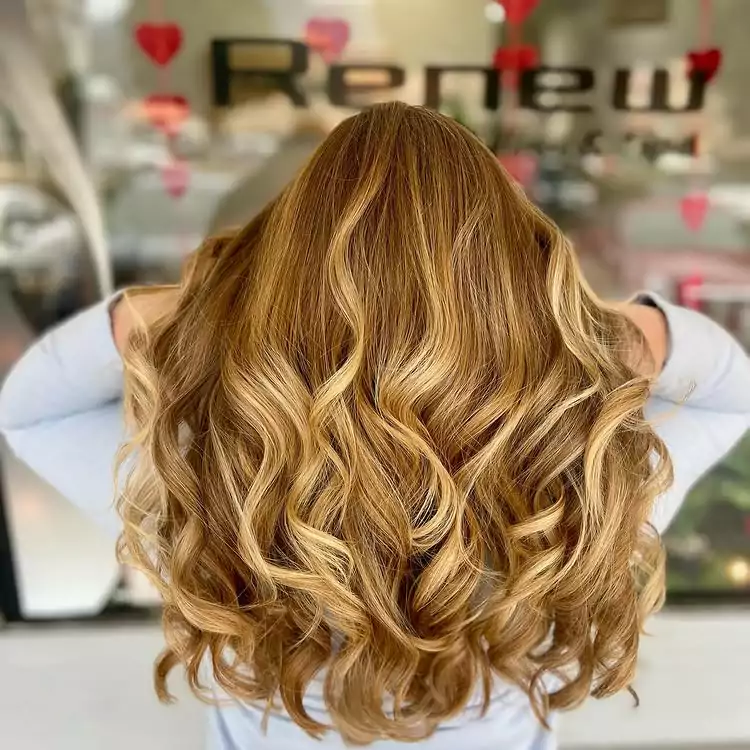 Honey Caramel Balayage Curls